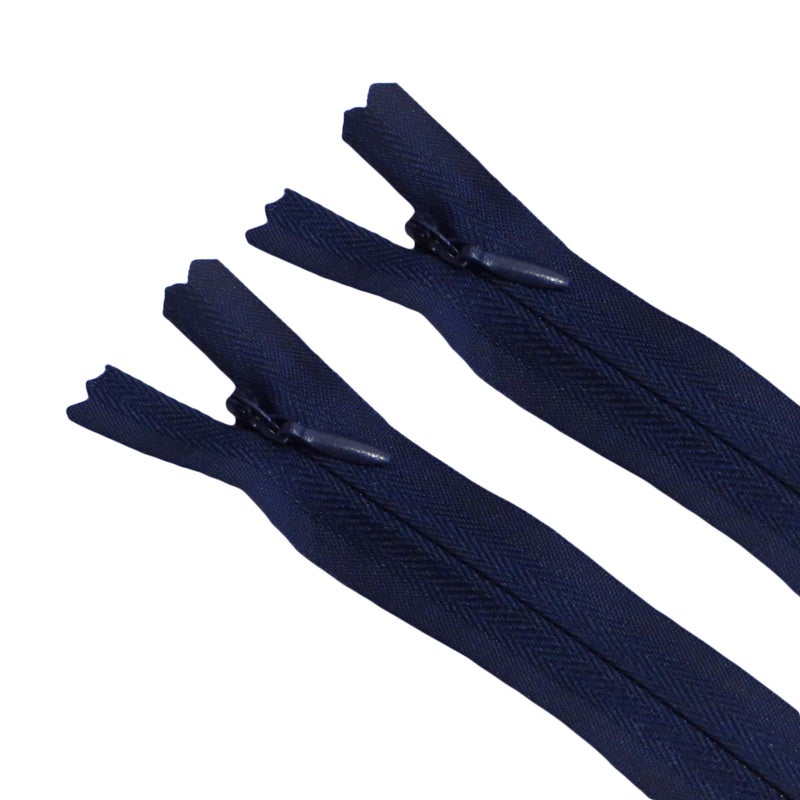 Seeking ROAM Invisible Zippers, Nylon Coil, #3, 2 Pieces (Navy, 18") - Image 1